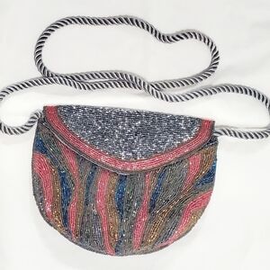 Vintage GORGEOUS Multicolor Beaded Women's Cocktail Purse